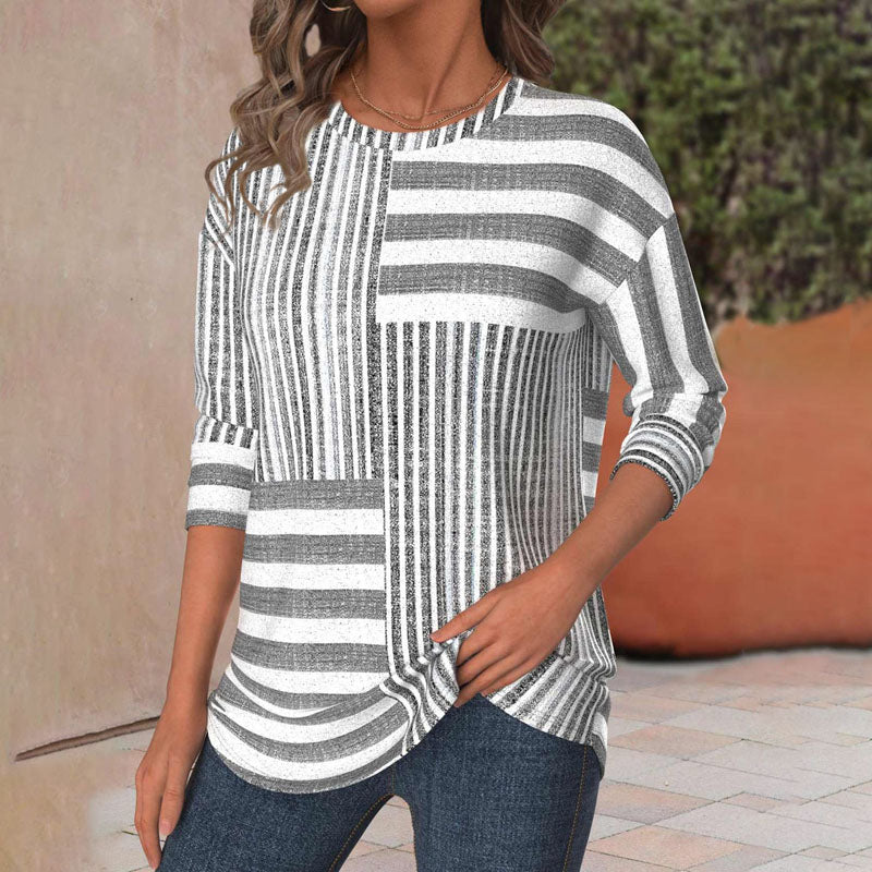 Nalima | Women's Striped Casual Comfort Blouse