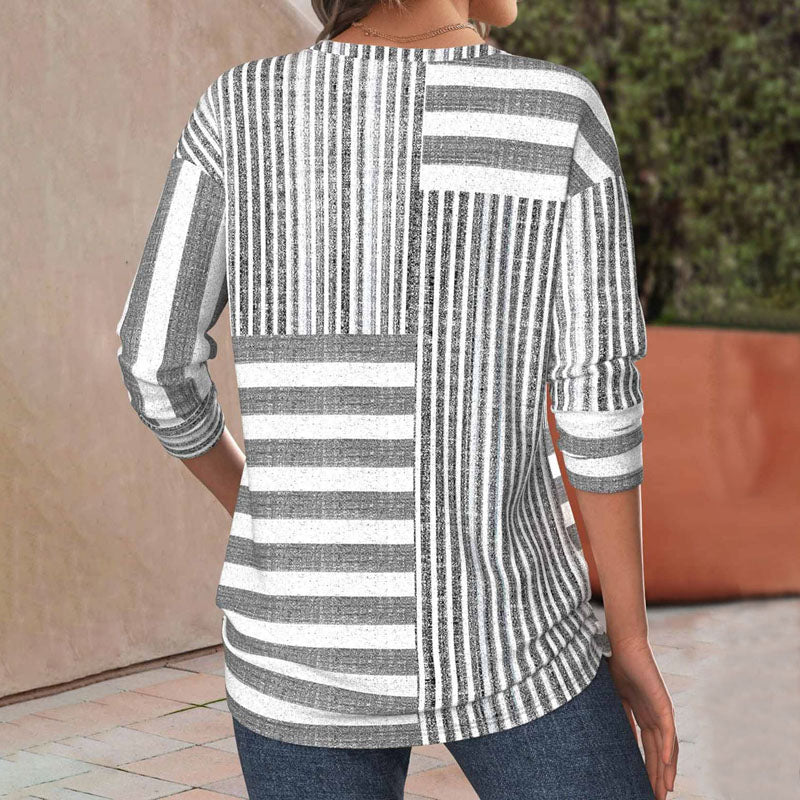 Nalima | Women's Striped Casual Comfort Blouse