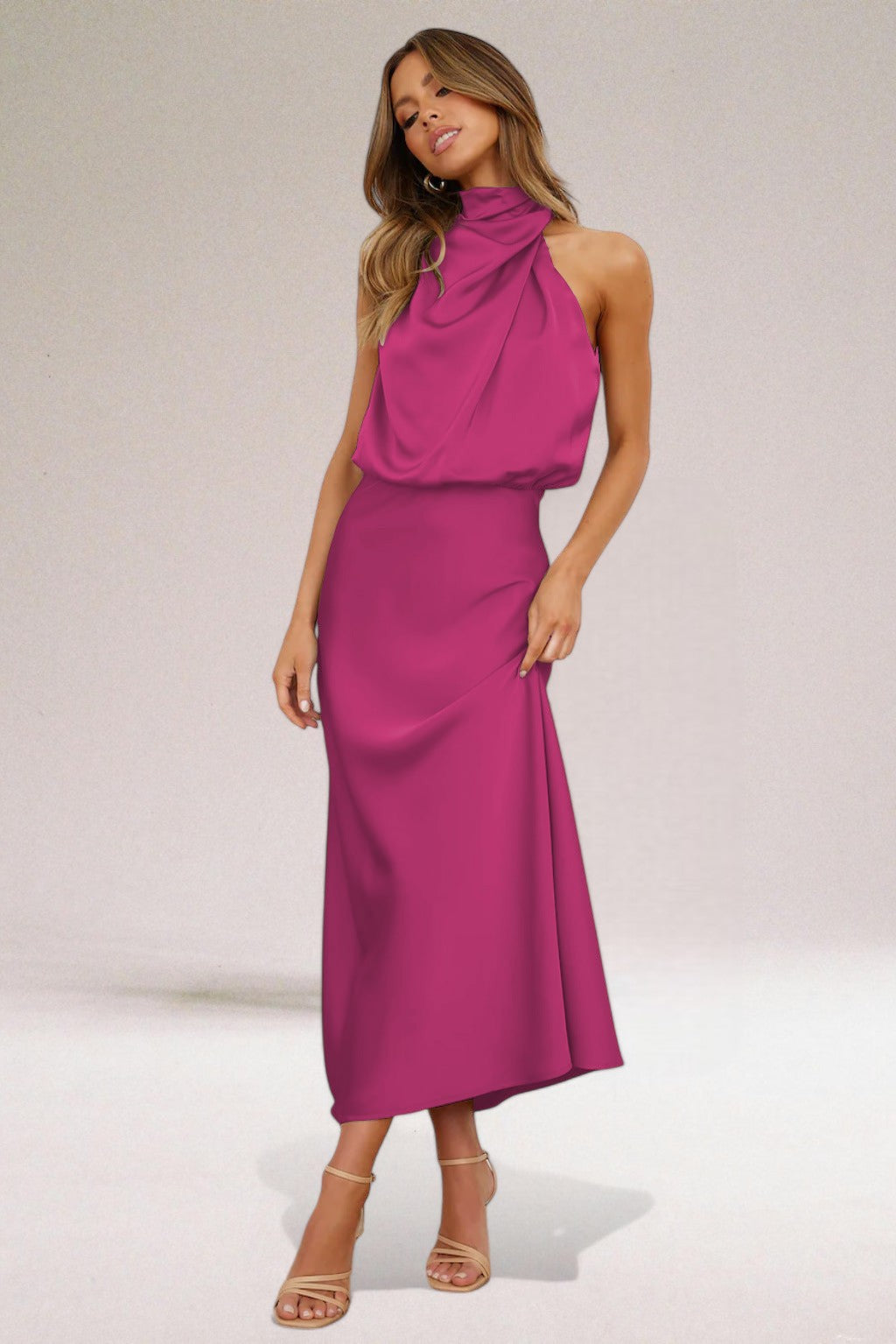 Marisol | Women's Wedding Refined Halter Dress