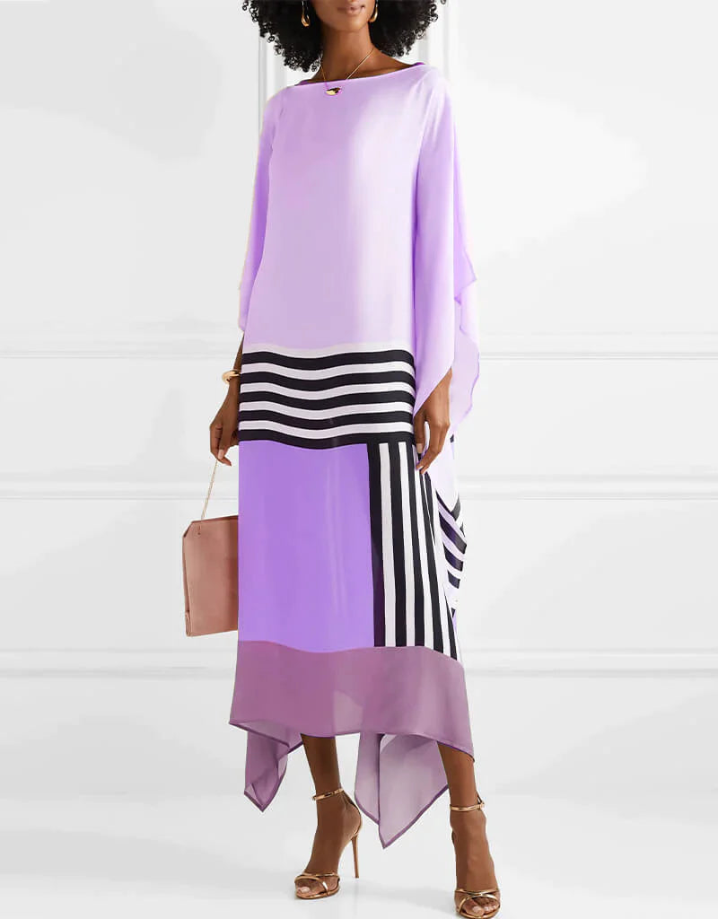 Pandora | Women's Maxi Striped Lace Summer Dress