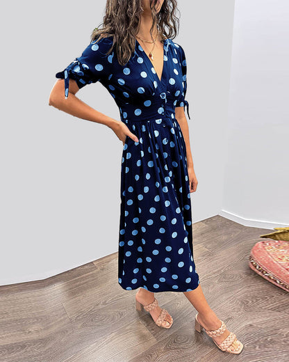 Celimene | Women's V-Neck Casual Refined Dress