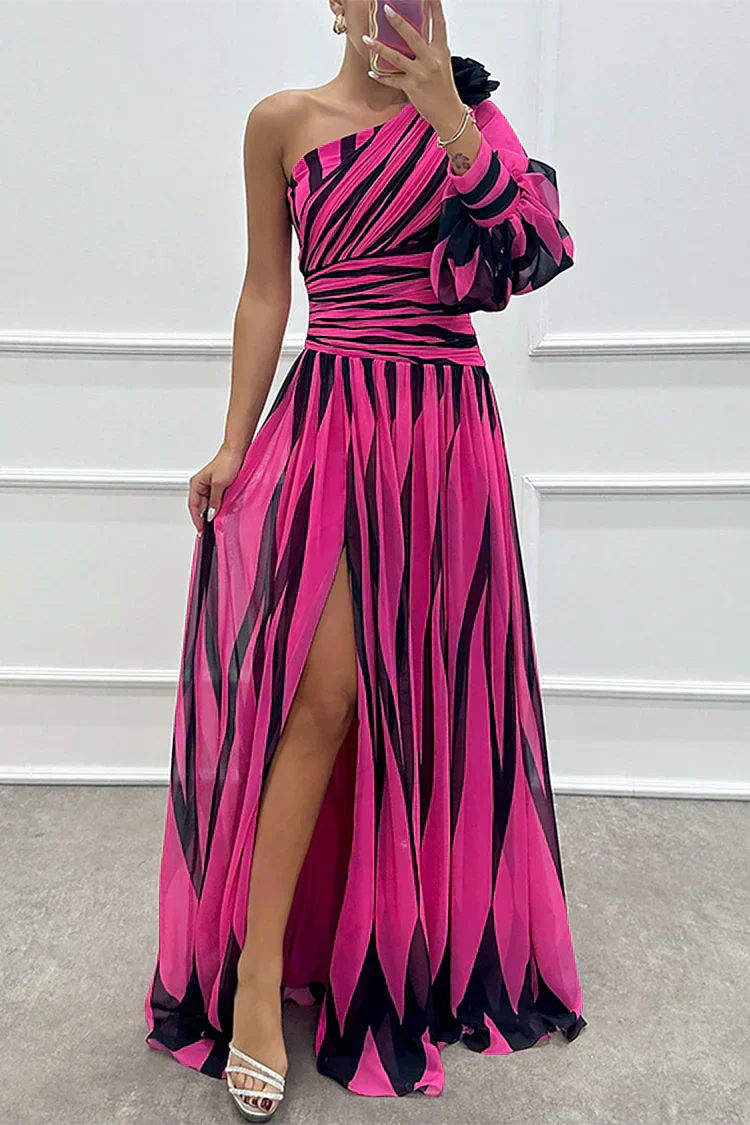 Delima | Women's Maxi Striped Wedding Dress