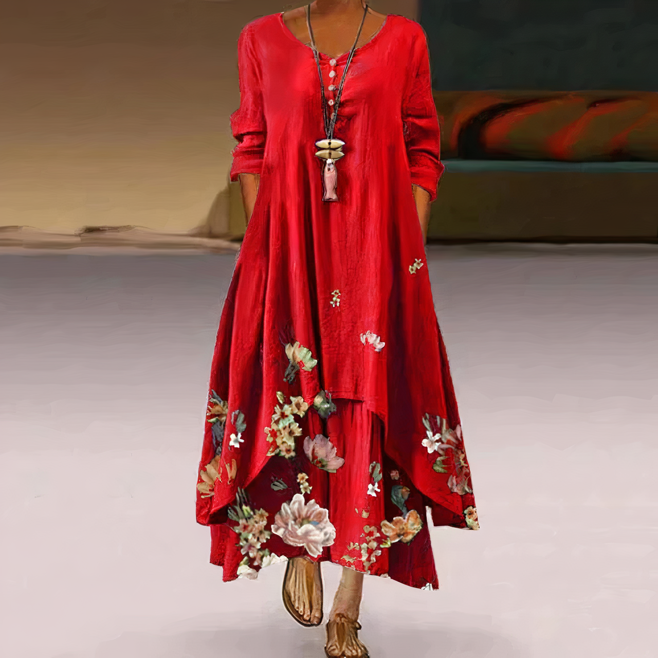 Tamsin | Women's Maxi Floral Oversized Casual Dress