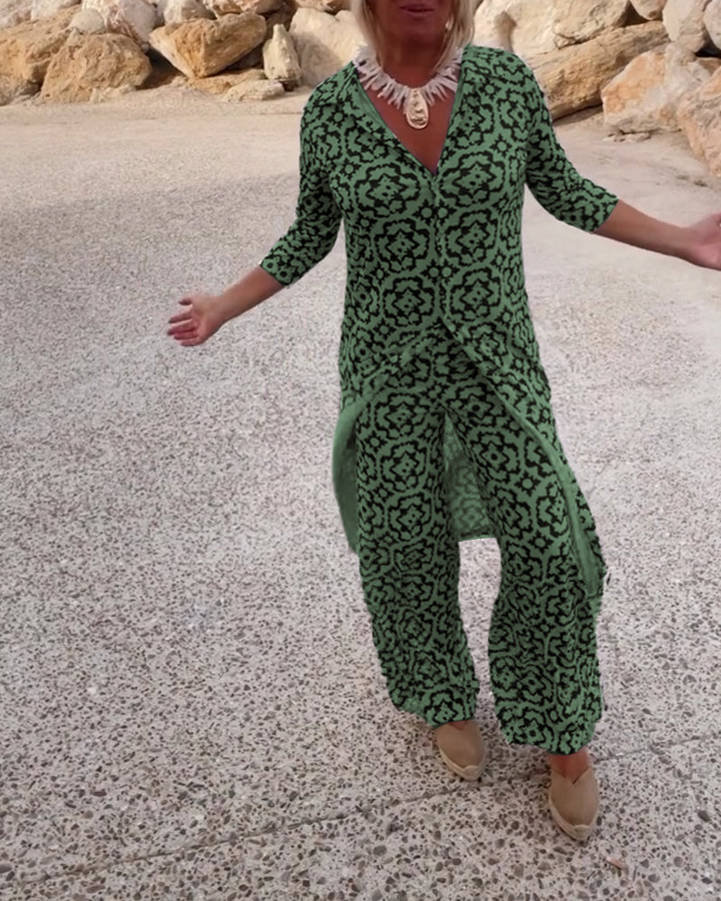 Howlite | Women's Summer Printed Two Trousers