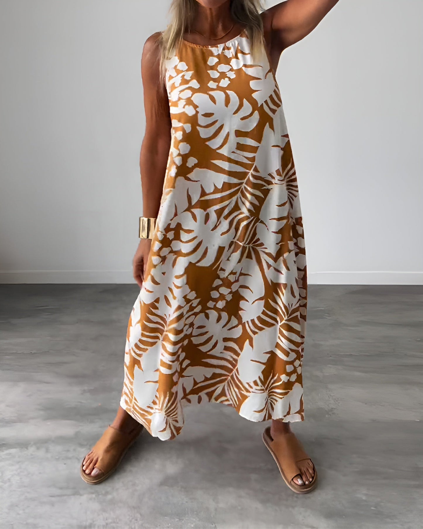 Capucine | Women's No-Sleeve Draped Refined Evening Dress