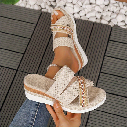 Zinnia | Women's Beach Woven Slip-On Sandals