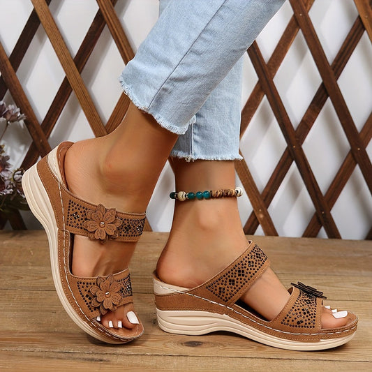 Catrin | Women's Floral Summer Wedge Piece