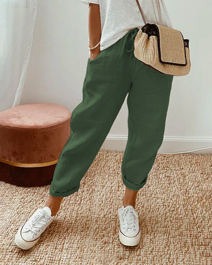 Ailne | Women's Casual Elegant Waistband Trousers