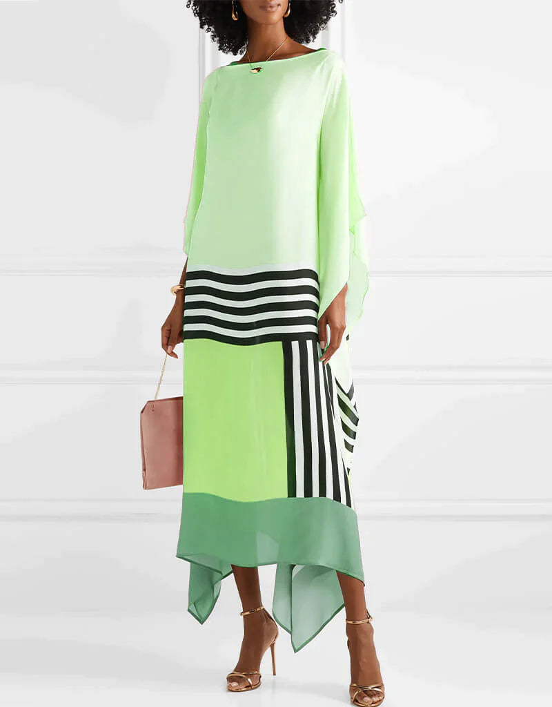 Pandora | Women's Maxi Striped Lace Summer Dress