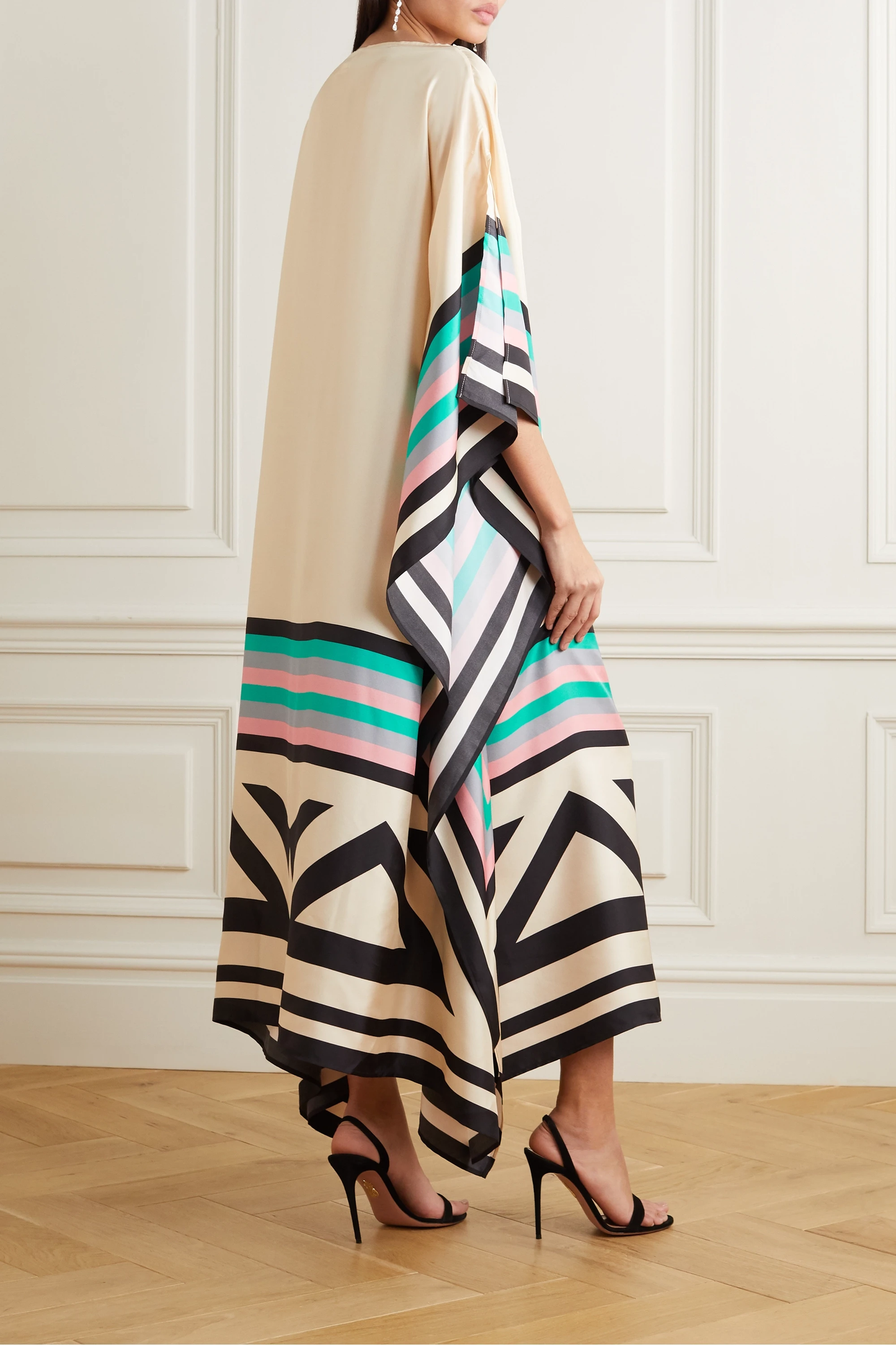 Pandora | Women's Maxi Striped Lace Summer Dress