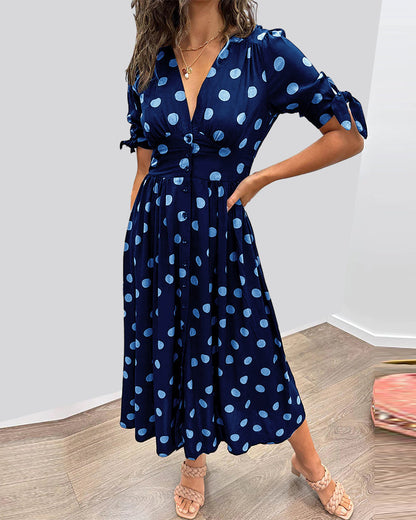Celimene | Women's V-Neck Casual Refined Dress