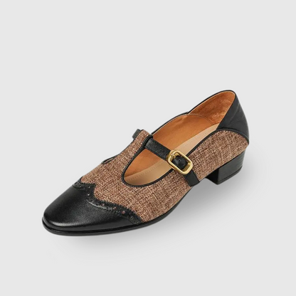 Haze | Women's Casual Two-Tone T-Strap Heels