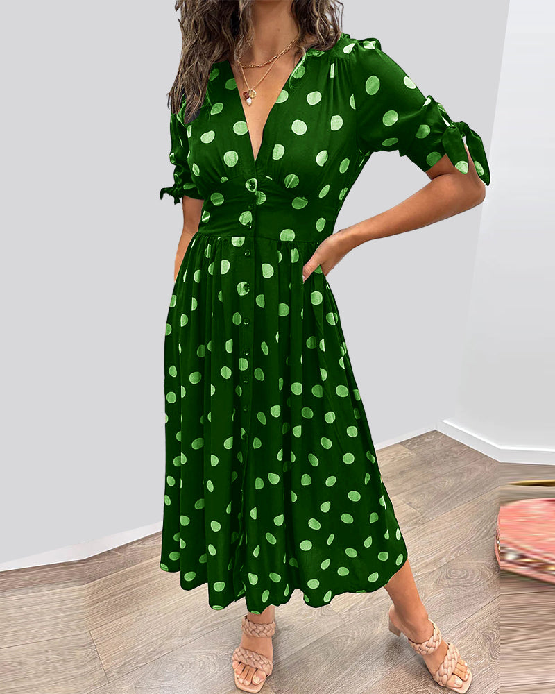 Celimene | Women's V-Neck Casual Refined Dress