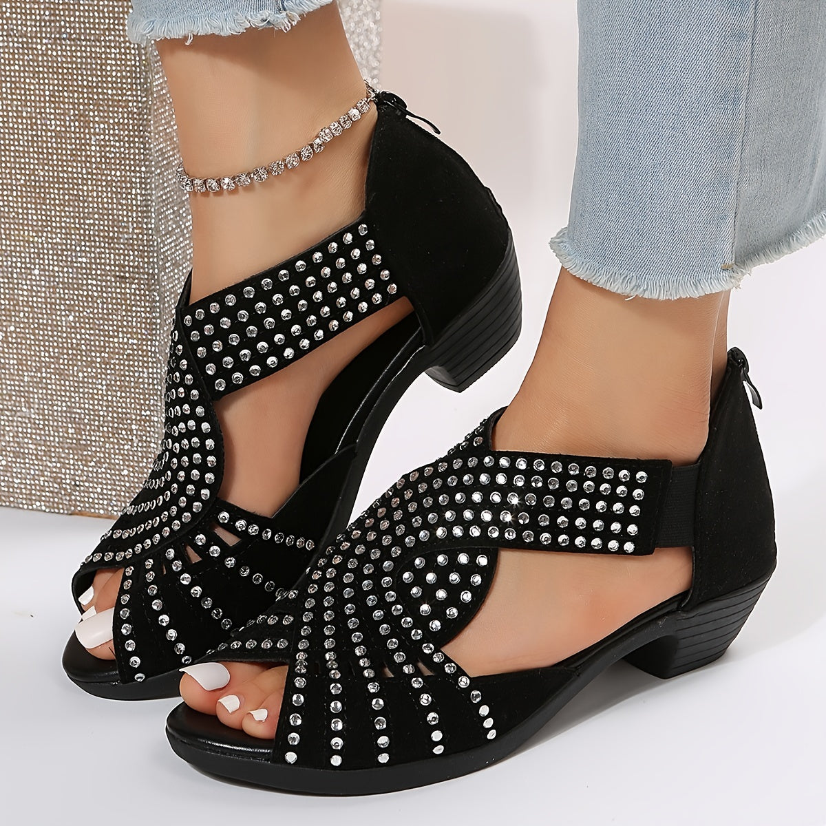 Sorcha | Women's Sequin Casual Adjustable Sandals