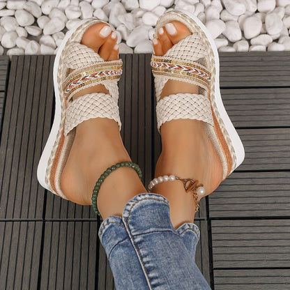 Zinnia | Women's Beach Woven Slip-On Sandals