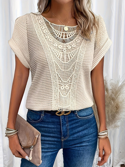 Zelanda | Women's Lace Casual Round Top