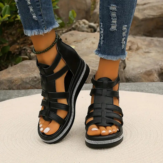 Llio | Women's Strappy Open-Toe Comfortable Sandals