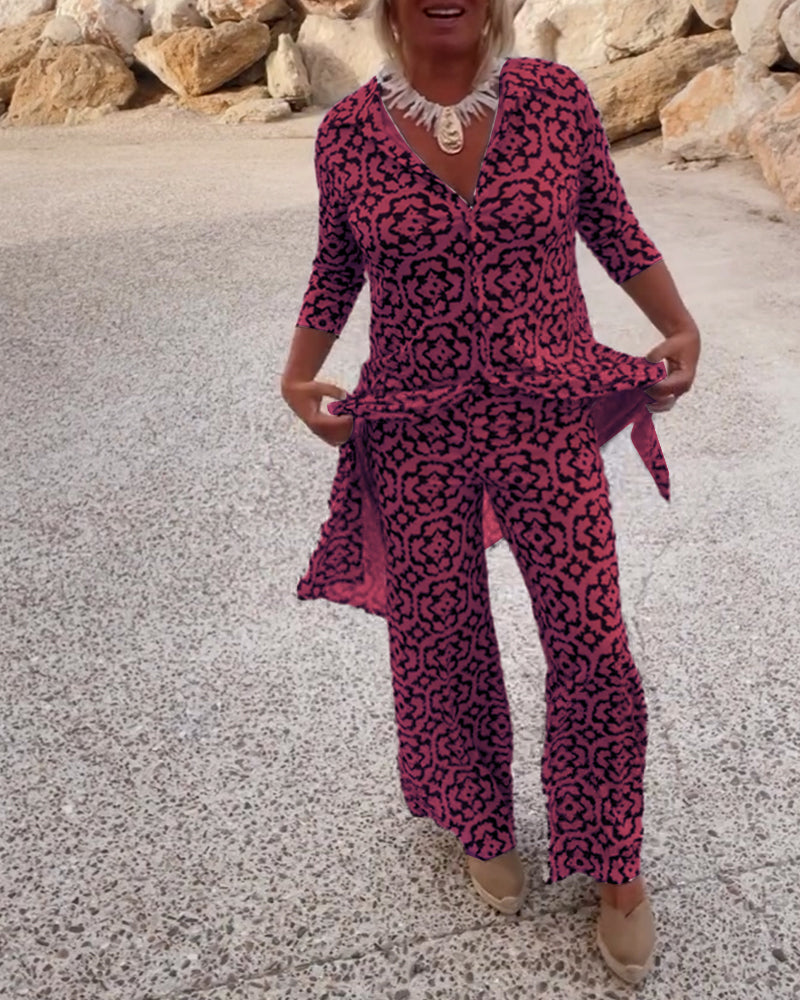 Howlite | Women's Summer Printed Two Trousers