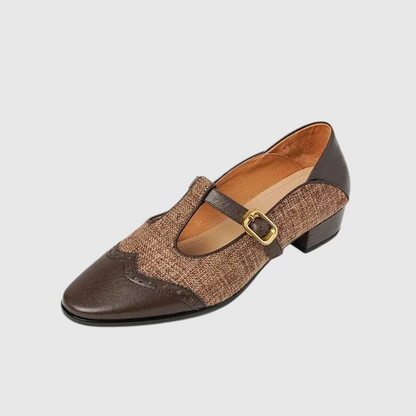 Haze | Women's Casual Two-Tone T-Strap Heels