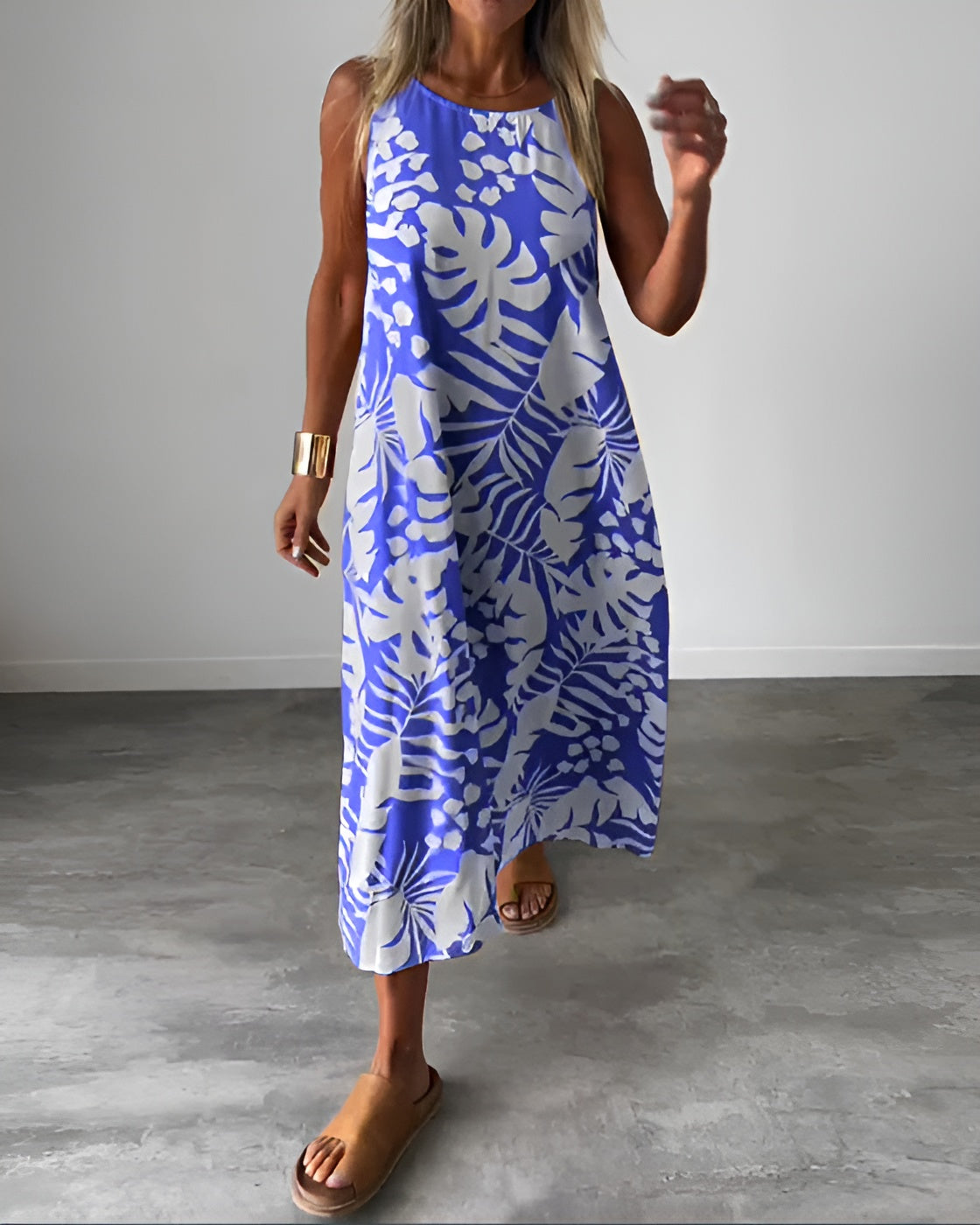 Capucine | Women's No-Sleeve Draped Refined Evening Dress