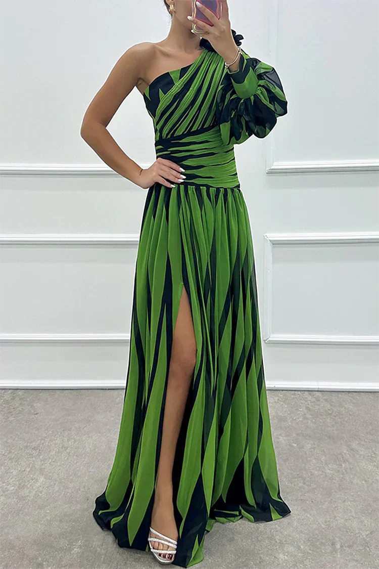 Delima | Women's Maxi Striped Wedding Dress