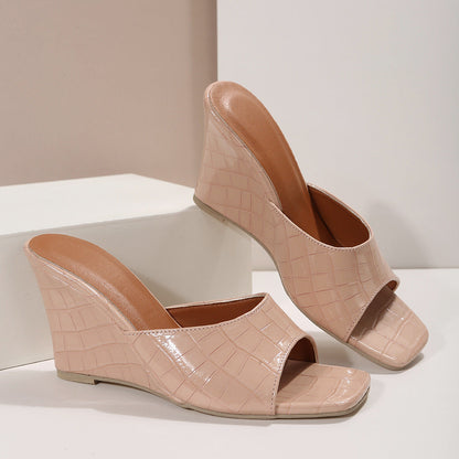 Flora | Women's Lace Leather Wedge Shoes