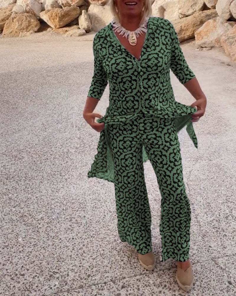 Howlite | Women's Summer Printed Two Trousers