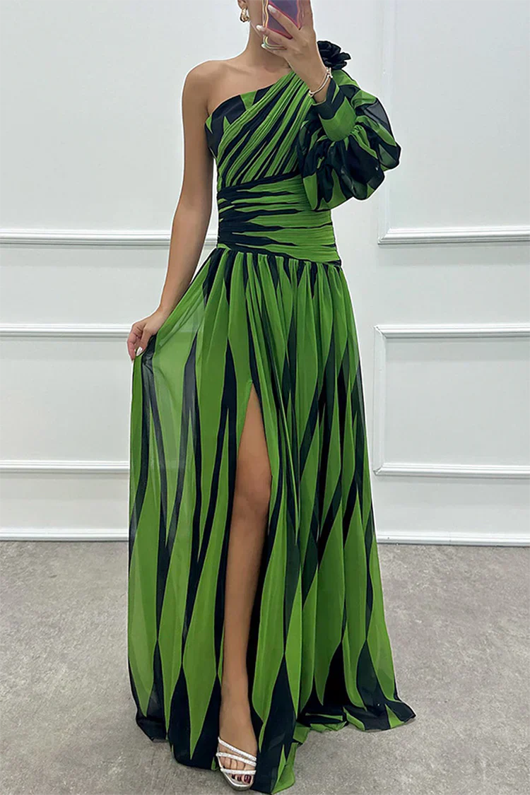 Delima | Women's Maxi Striped Wedding Dress