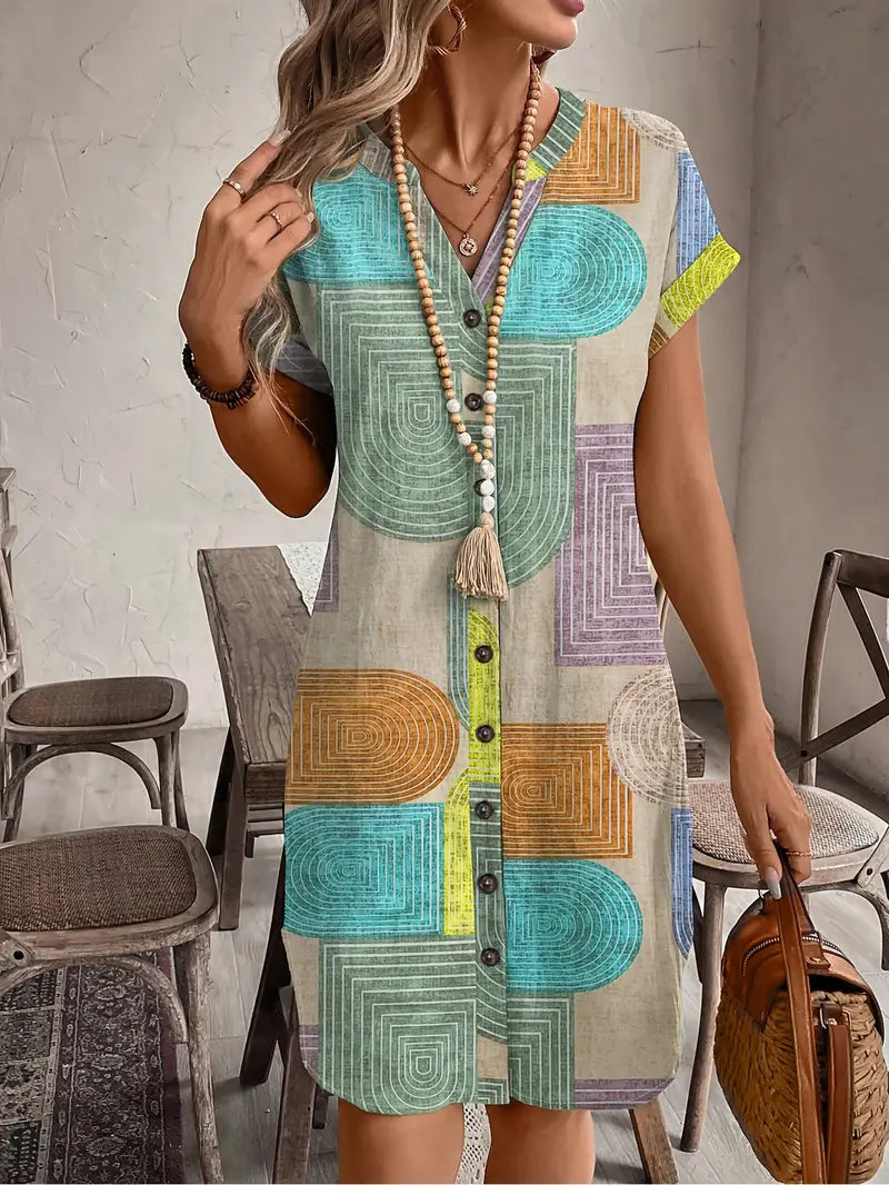 Arcadia | Women's Mini Boho V-Neck Summer Dress