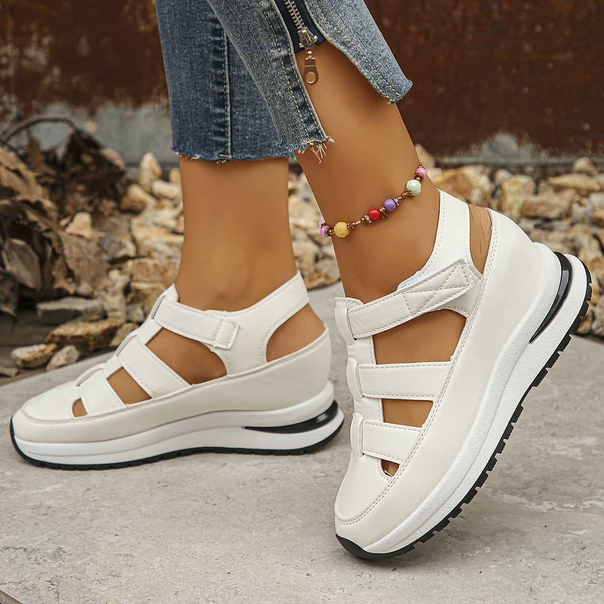 Buddug | Women's Casual Platform Adjustable Sandals