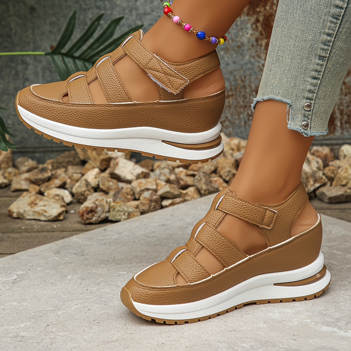 Buddug | Women's Casual Platform Adjustable Sandals