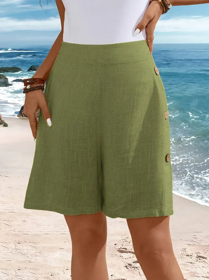 Zelmira | Women's Beach Comfortable Buttons Shorts