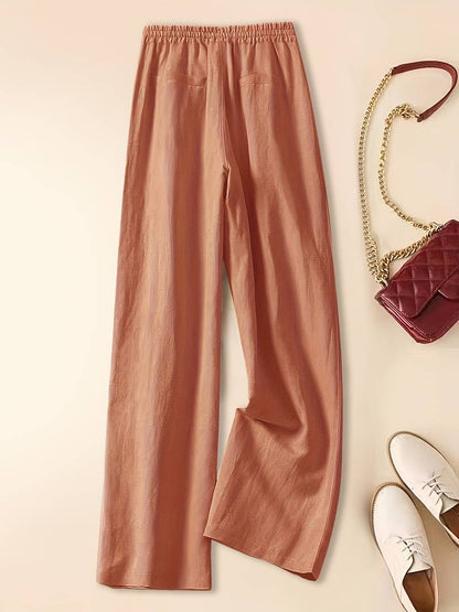 Darlena | Women's Beach Relaxed Drawstring Trousers