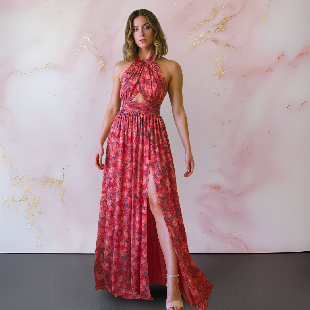 Federica | Women's Maxi Floral Backless Summer Dress