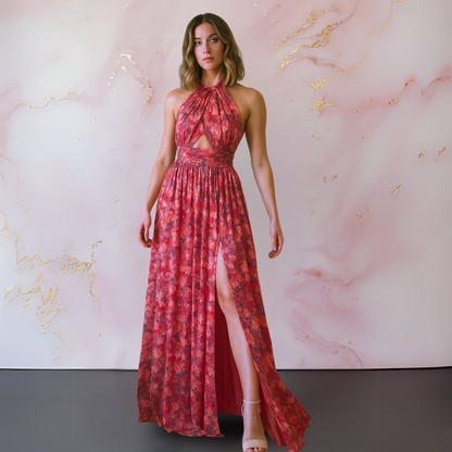 Federica | Women's Maxi Floral Backless Summer Dress