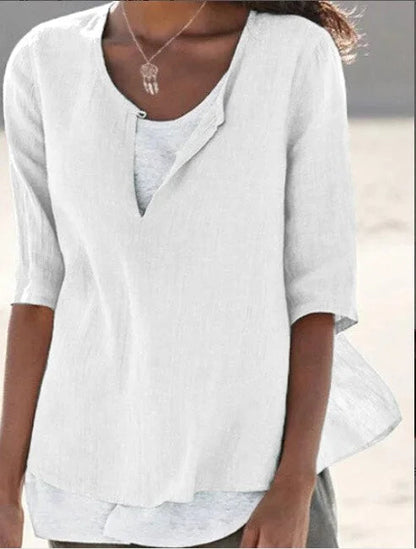 Malama | Women's Lace V-Neck Summer Top