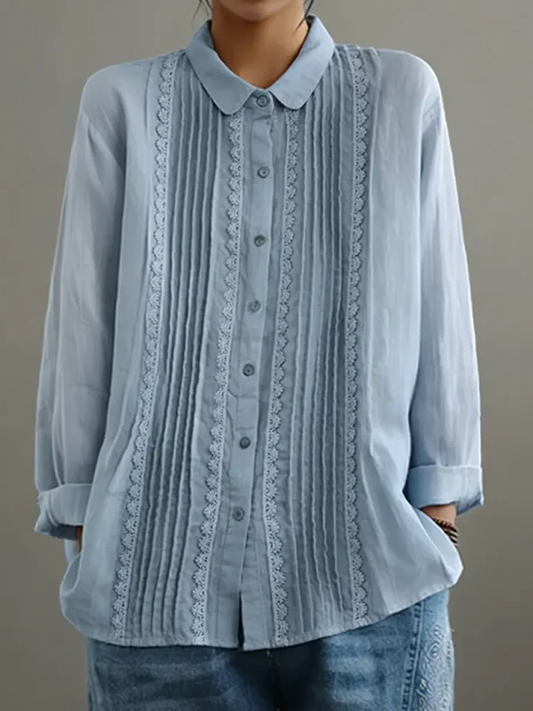 Malinda | Women's Lace Workwear Trim Blouse