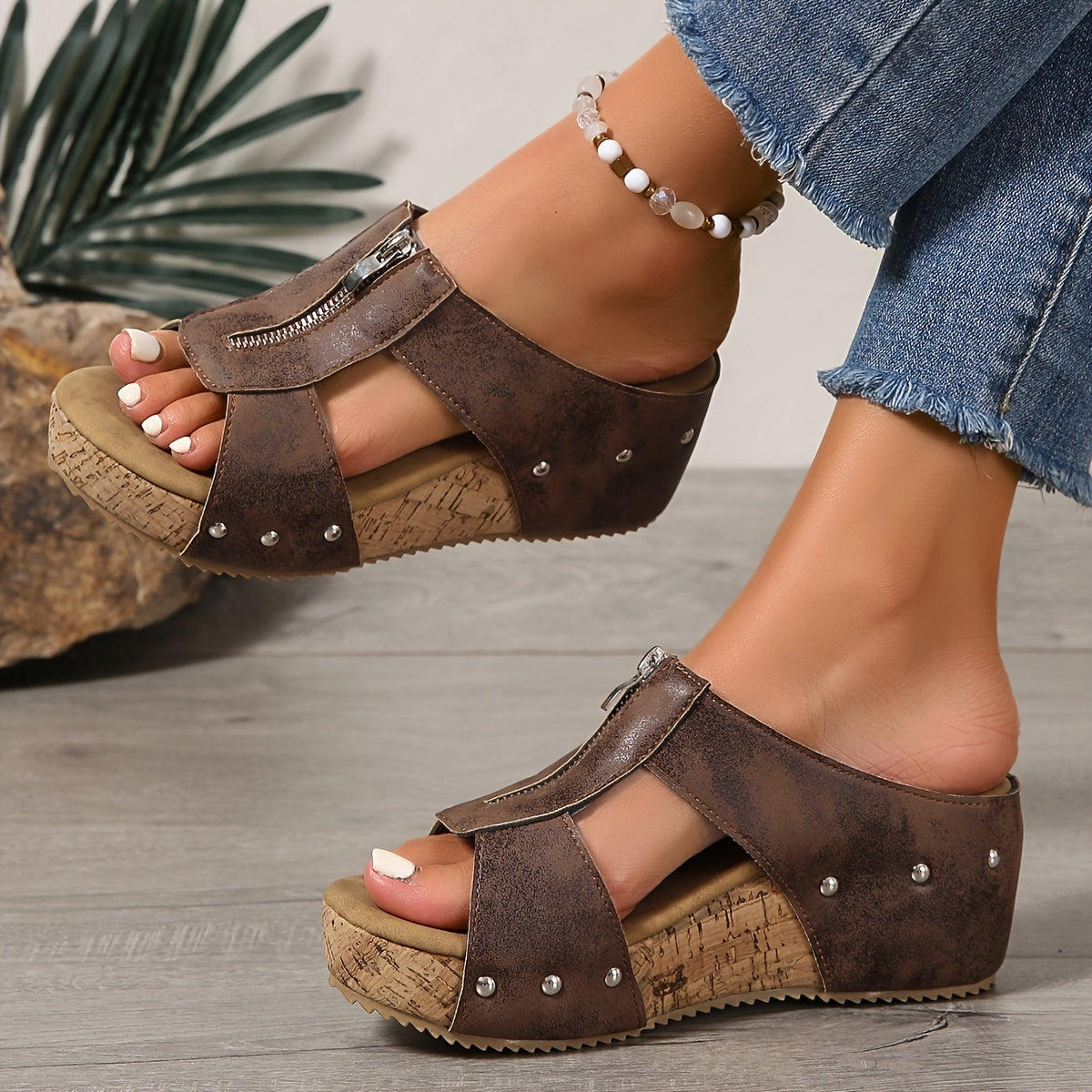 Adeliza | Women's Summer Platform Slip-On Sandals
