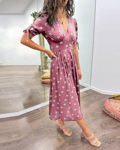 Celimene | Women's V-Neck Casual Refined Dress