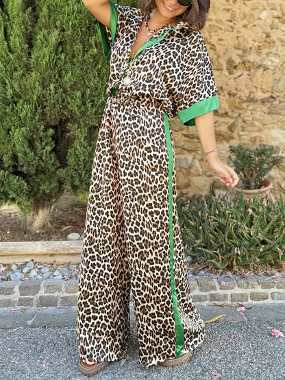 Fabiana | Women's Animal-Print Wide-Leg Beach Piece