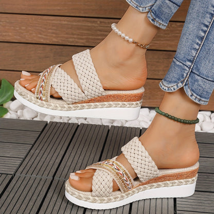 Zinnia | Women's Beach Woven Slip-On Sandals