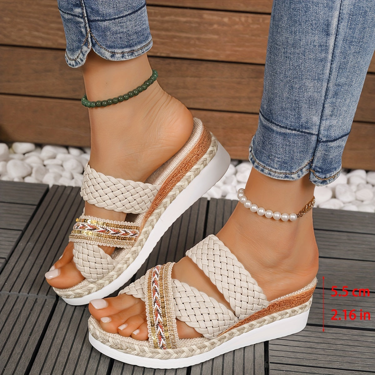 Zinnia | Women's Beach Woven Slip-On Sandals