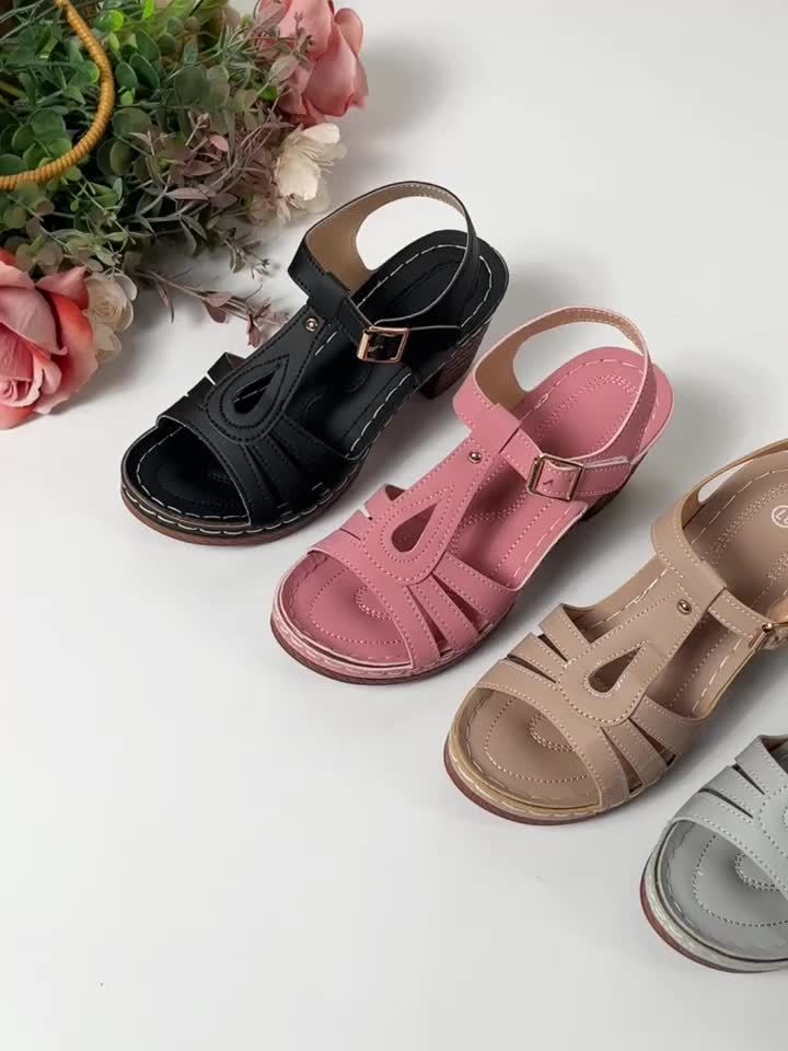 Mabli | Women's Block Heel Cushioned Sandals