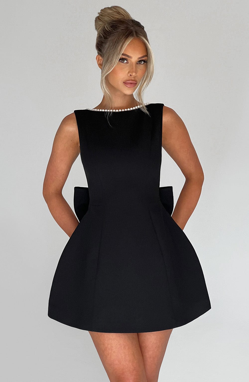 Cosette | Women's Mini Lace Pearl Dress