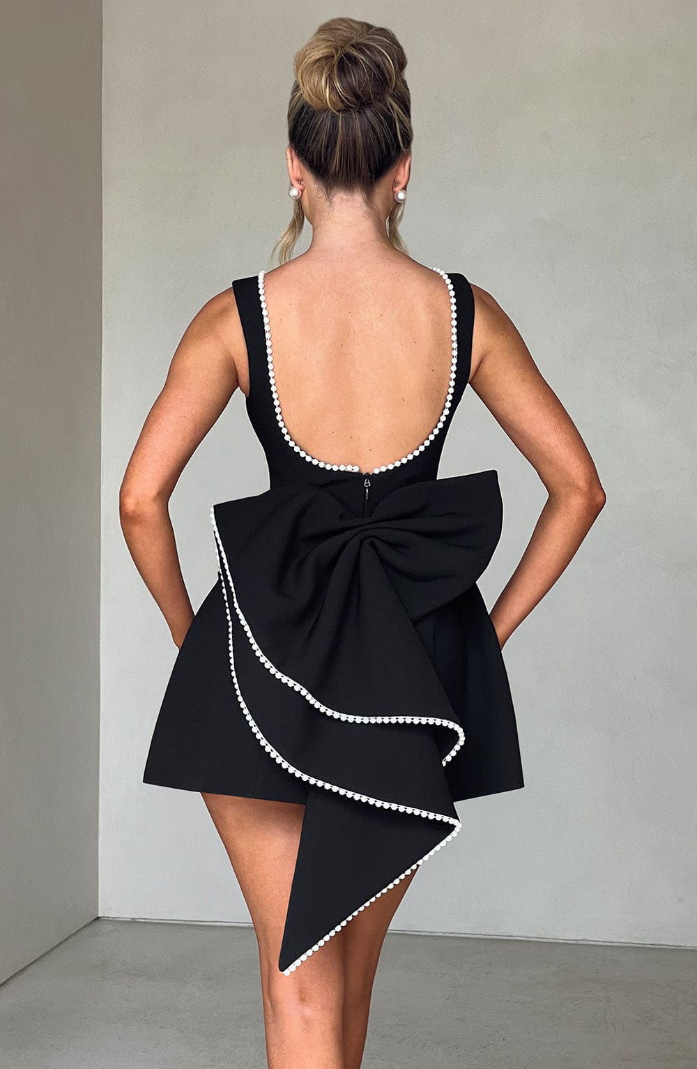 Cosette | Women's Mini Lace Pearl Dress