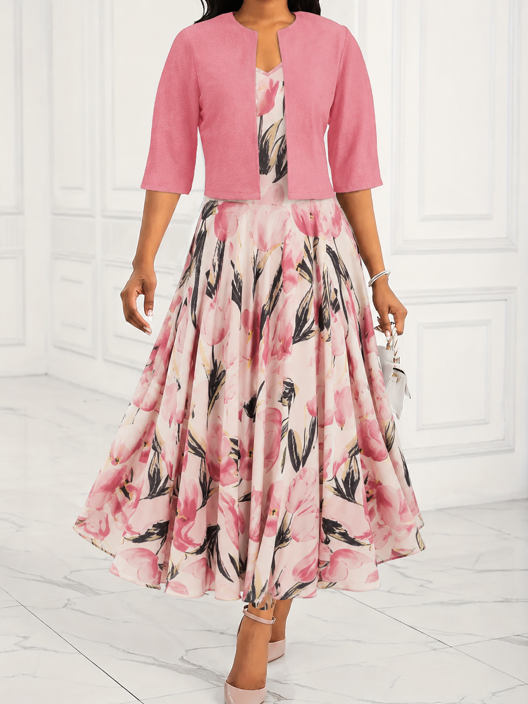 Disela | Women's Maxi Floral Botanical Jacket