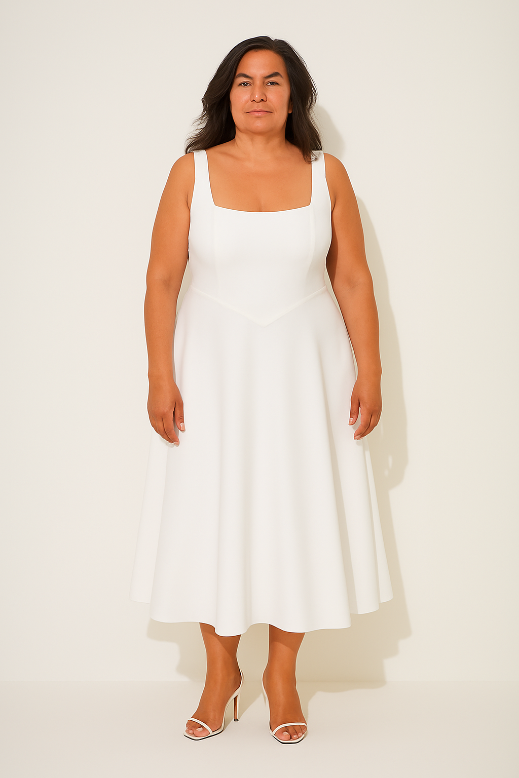 Ginevra | Women's Midi Square-Neck Wedding Dress