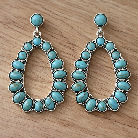 Aleda | Women's Drop Stud Hoop Earrings