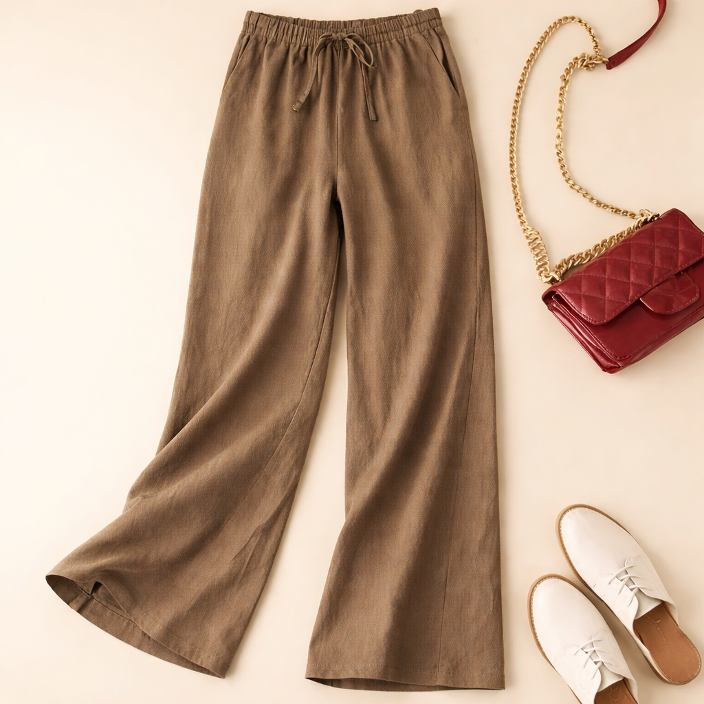 Darlena | Women's Beach Relaxed Drawstring Trousers