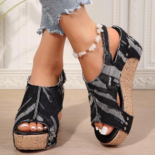 Rhiannon | Women's Summer Cork Wedge Sandals